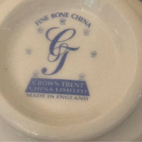 Crown Trent Staffordshire England Multi Colored Roses Cup & Saucer Set - Picture 4 of 4